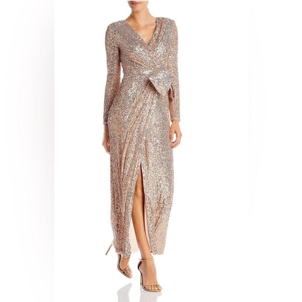 NWT Eliza J Womens Sequined Bow Evening Dress Size 6